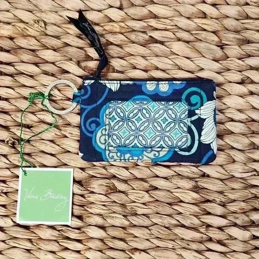 Vera Bradley Slim Card Wallet/Holder with Zipper Closure